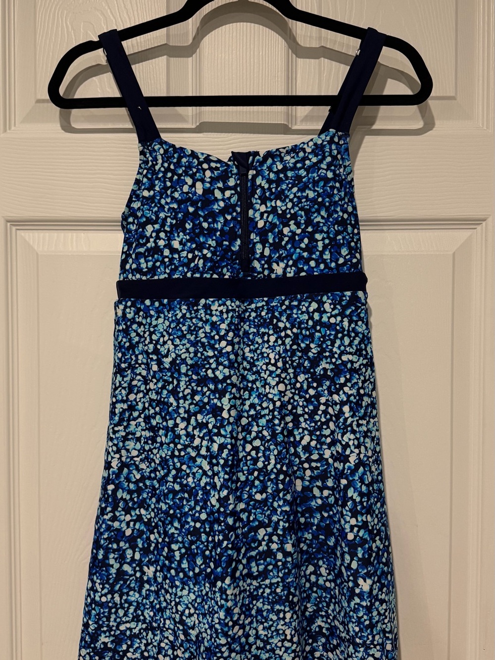 Lands End NEW Blue Floral Woman’s XS One-Piece Swim Dress